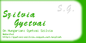 szilvia gyetvai business card